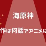 シティーハンター海原神 原作の海原編は何話?何巻? アニメでは?